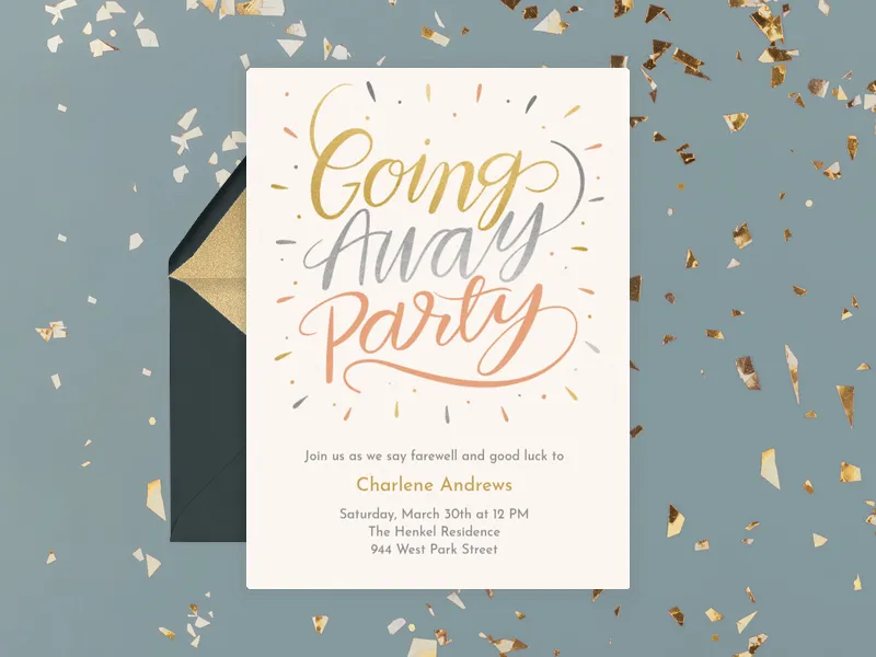Going Away Party Script - retirement_farewell - Invitation