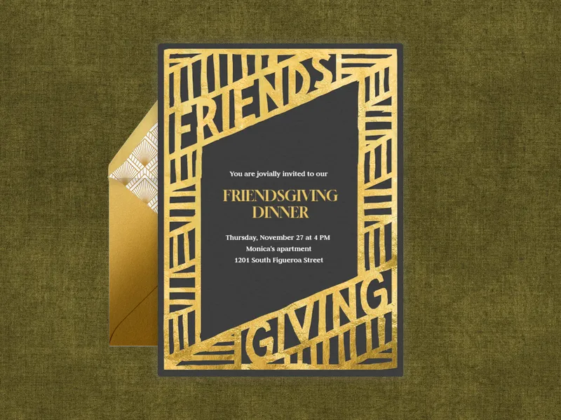 Gold Feathers Invitation premium template design