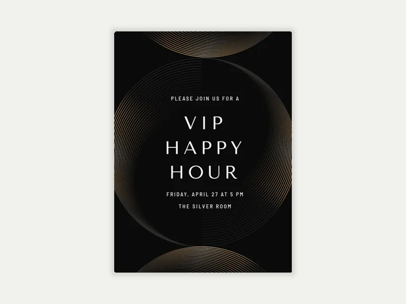 Golden Aura - vip_events - Invitation