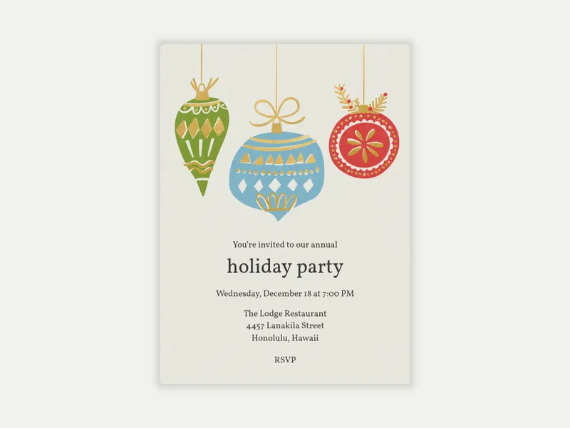 Golden Ornaments Invitation free template design