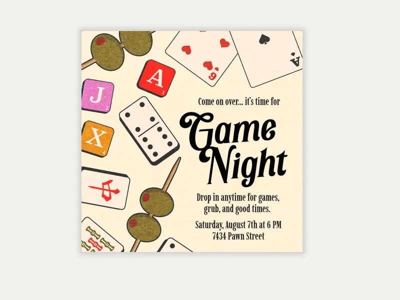 Good Fun - bunco_party - Invitation