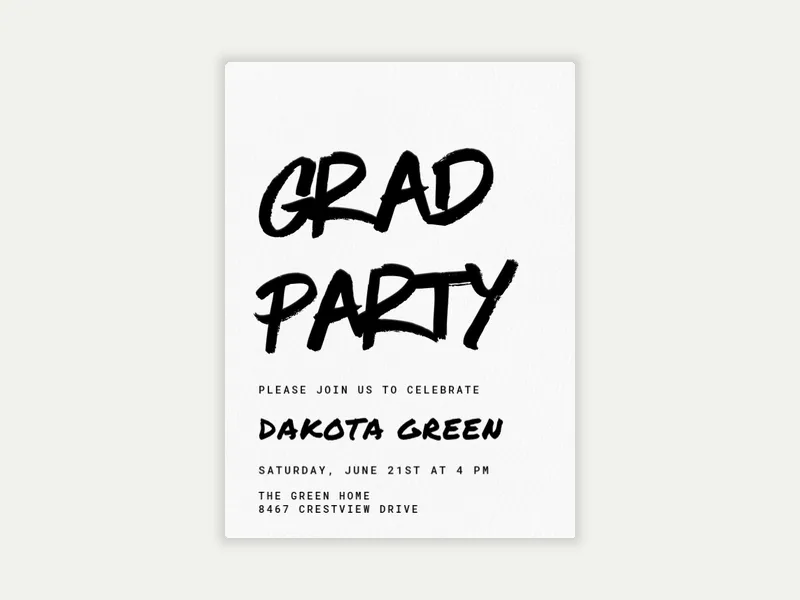 Grad to Know Ya Invitation free template design