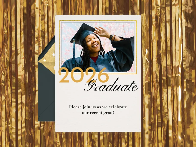 Graduate 2025 (Photo) Invitation premium template design