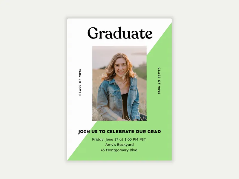 Graduate Frame (Photo) - graduation - Invitation