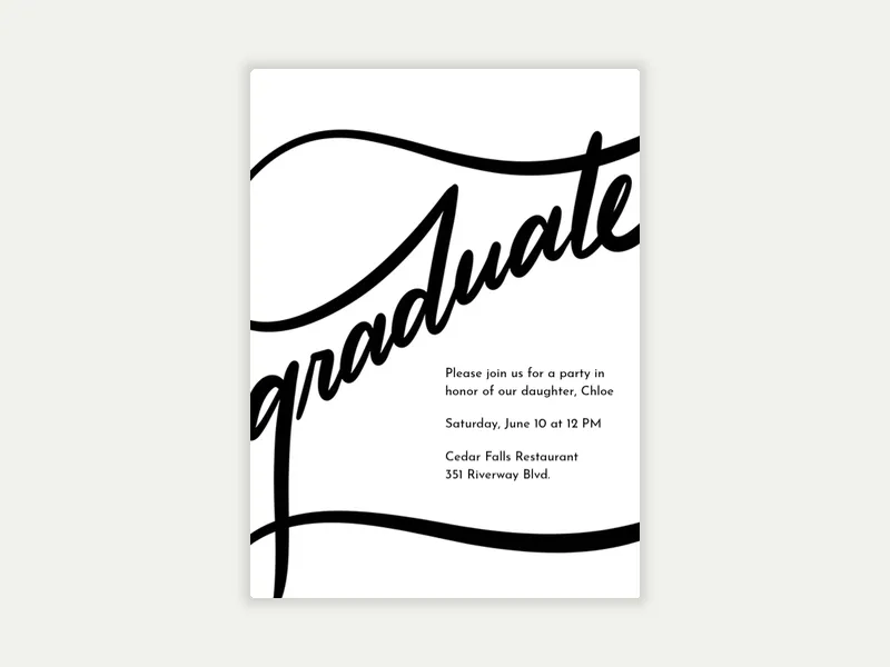 Graduate Script - graduation - Invitation