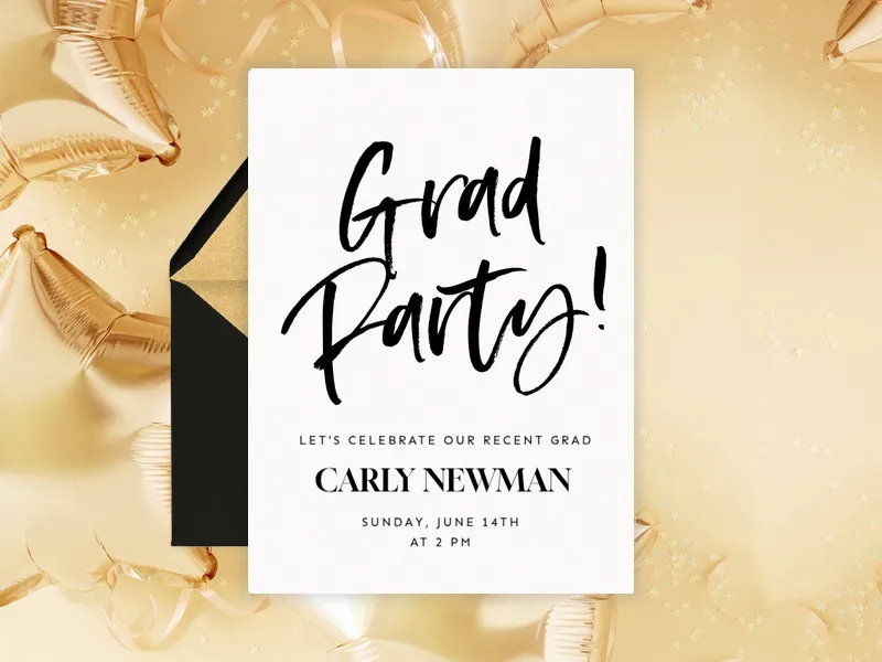 Grand Grads Invitation premium template design