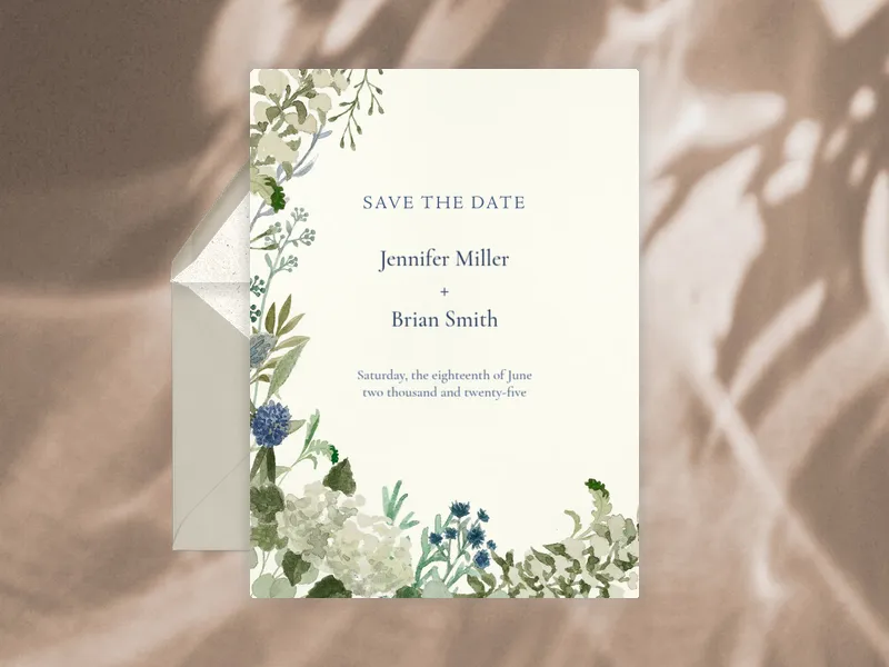 Floral Watercolor - Save the Date premium template design