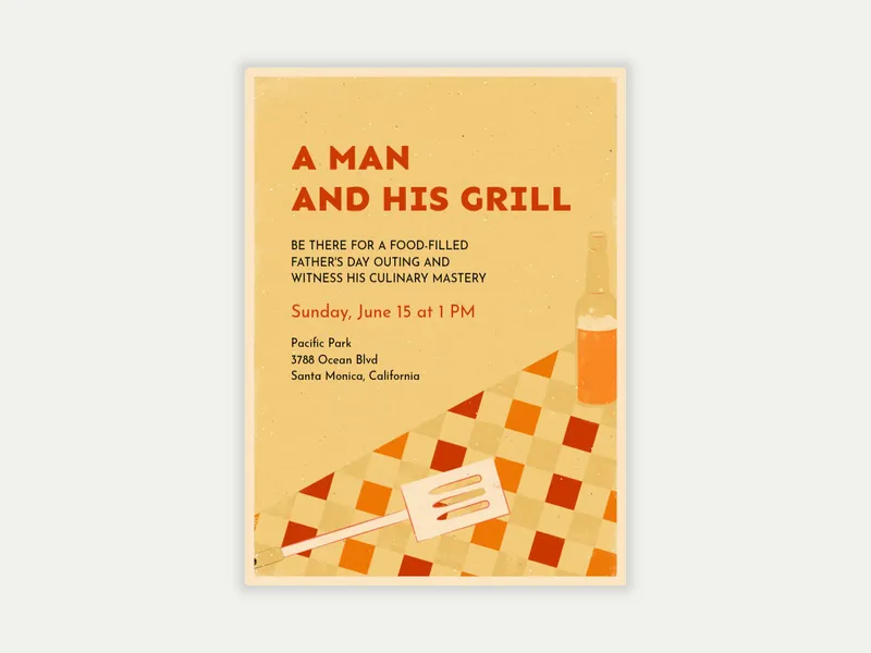 Grill Master Invitation free template design