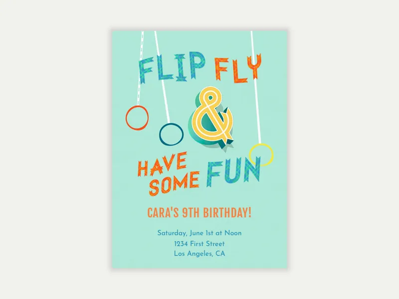 Gym Party - birthday_forkids - Invitation