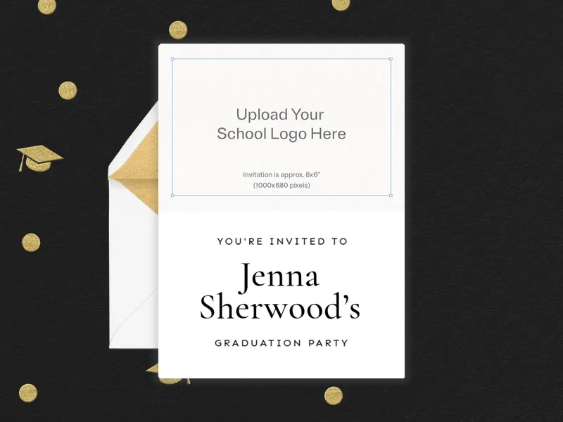 Upload Your Own School Logo - birthday_forkids - Invitation