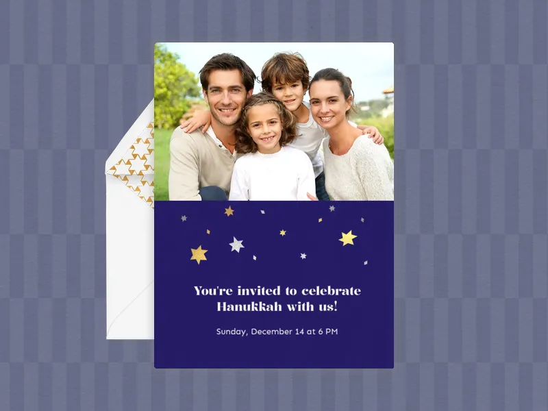 Hanukkah Glitter (Photo) - holiday_dyo_uyo - Invitation