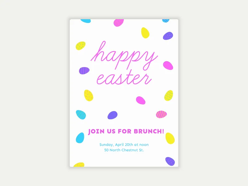 Happy Easter Eggs - featured - Invitation