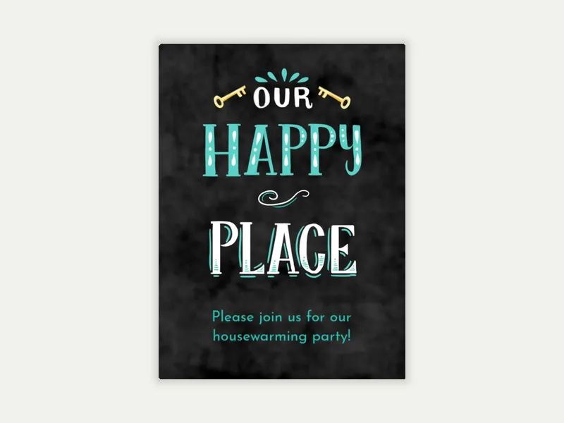 Happy Place Invitation free template design