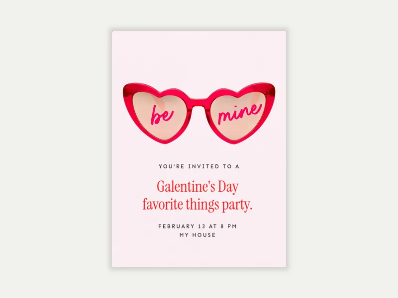Heart Eyes Invitation free template design