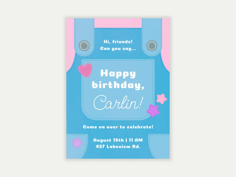 Hi Friends Invitation free template design