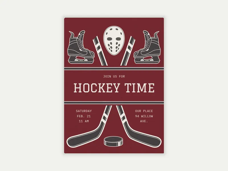 Hockey Skates - sports_leagues - Invitation