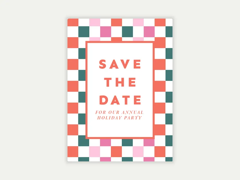 Holiday Checkers - Save the Date - holiday_save_the_date - Invitation