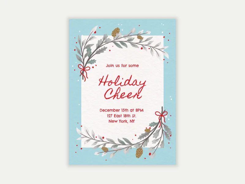 Holiday Cheer Invitation free template design