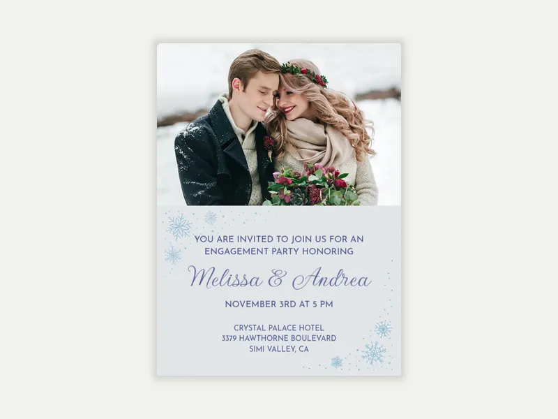Holiday Wedding Engagement (Photo) - featured - Invitation