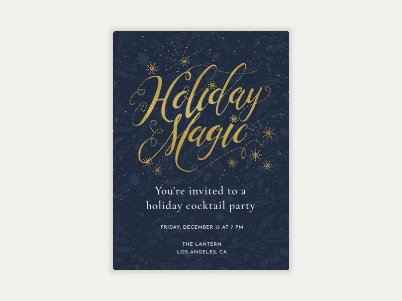 Holiday Magic Invitation free template design