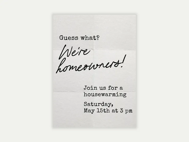 Home Owners Invitation free template design