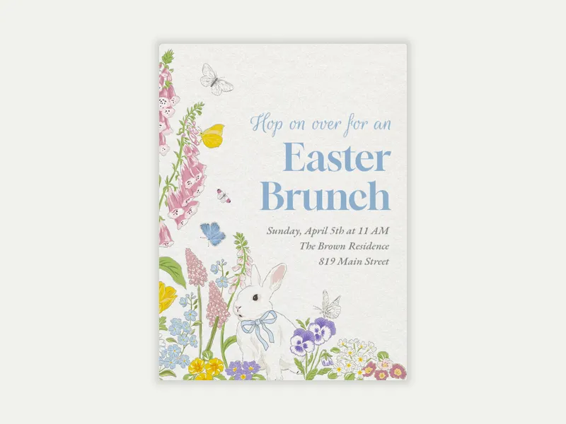 Hop on Over - easter - Invitation