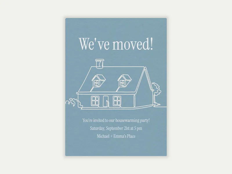 We've Moved Invitation free template design