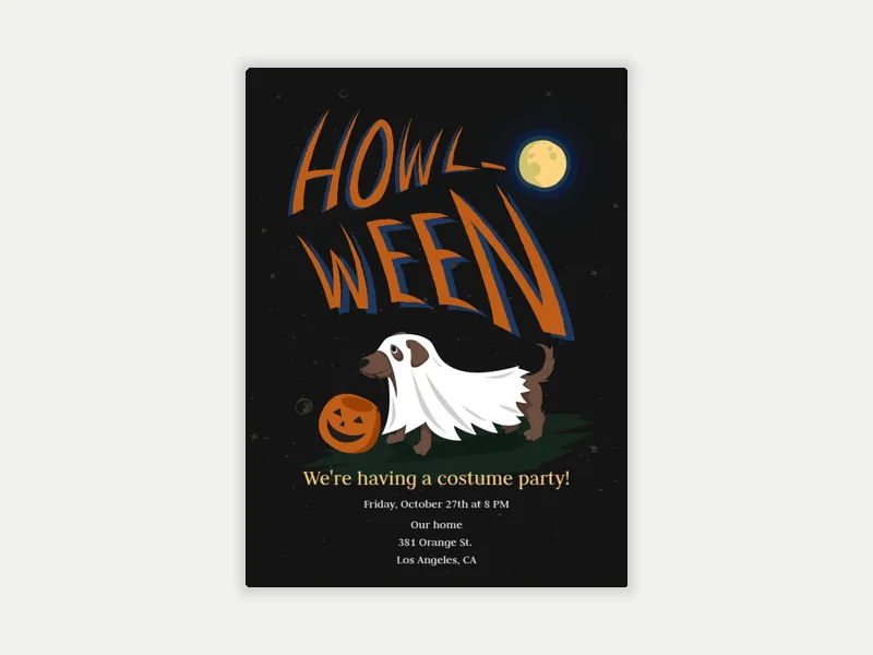 Howloween Invitation free template design