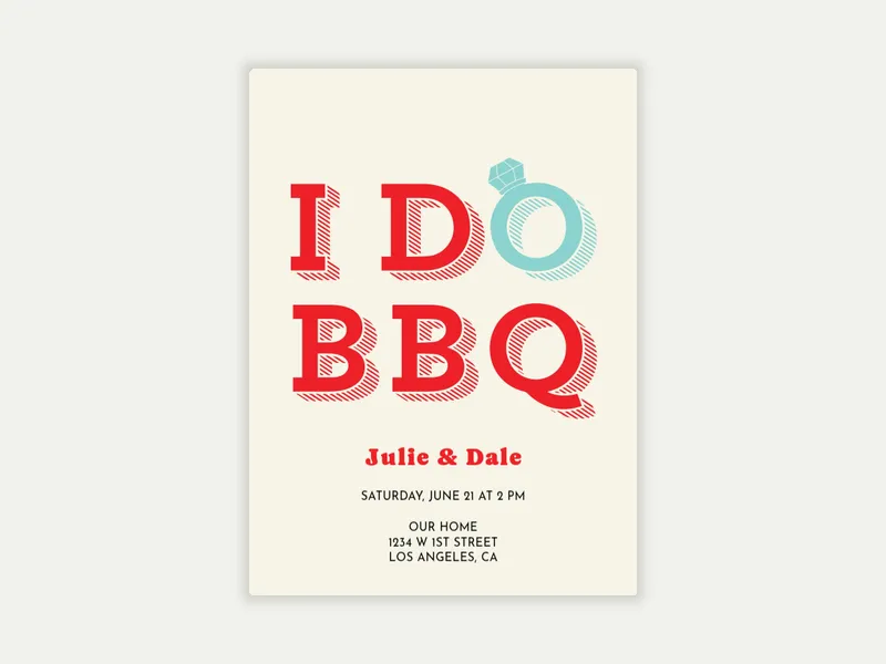 I Do BBQ - couples_shower - Invitation