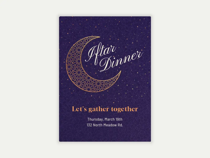 Iftar Moon - spring - Invitation