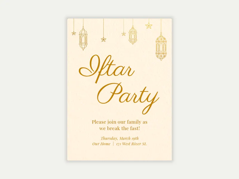 Iftar Party Arabesque - ramadan - Invitation
