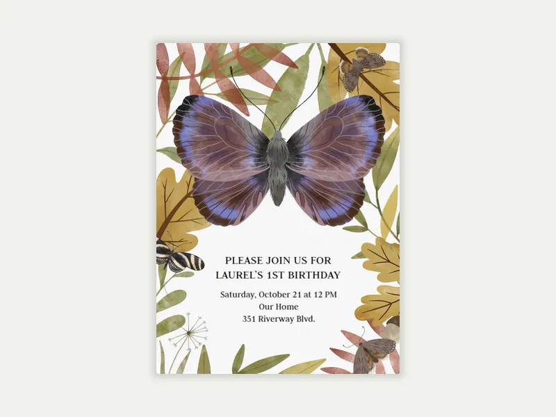 Into the Woods Invitation free template design