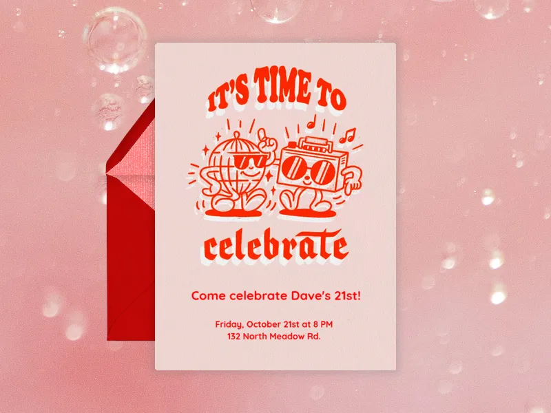 It's Time To Celebrate Invitation premium template design