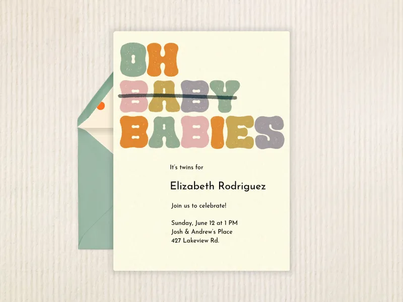 It's Twins Baby Shower - twins_shower - Invitation