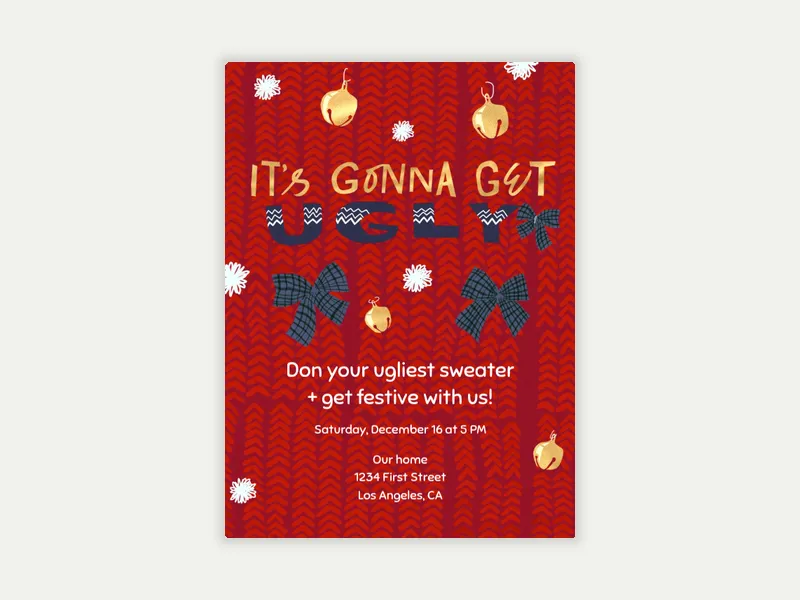 It's Gonna Get Ugly Invitation free template design