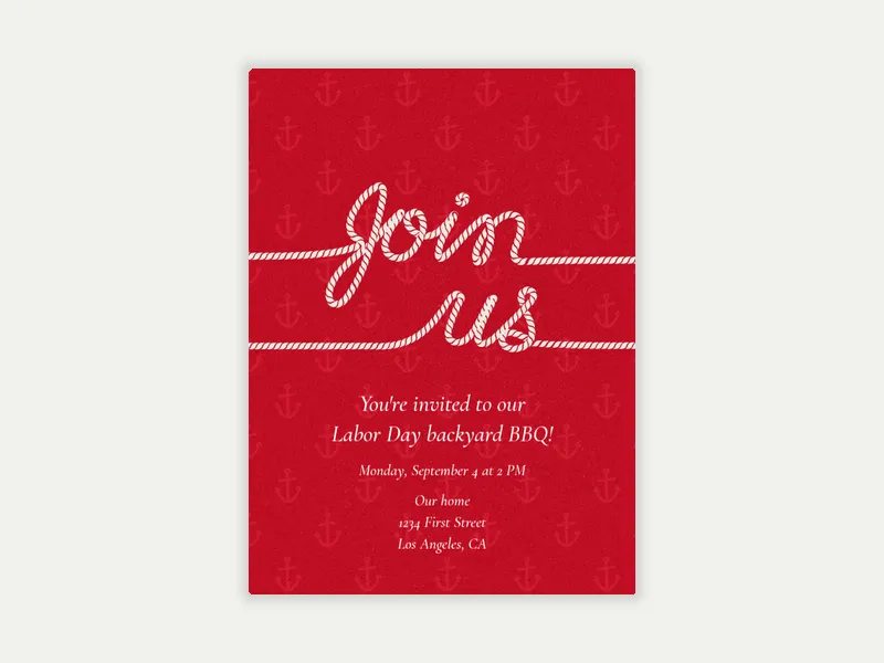 Join Us Rope - labor_day - Invitation