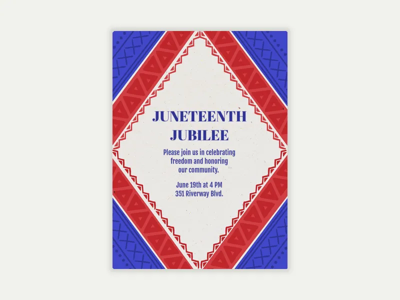 Juneteenth Jubilee Invitation free template design