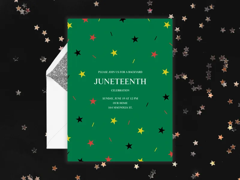 Juneteenth Stars - juneteenth - Invitation