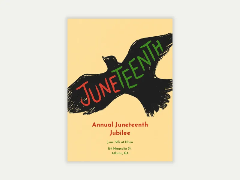 Juneteenth Bird - juneteenth - Invitation