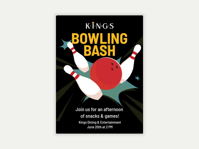 Kings Dining & Entertainment: bowling Bash - kings_entertainment - Invitation