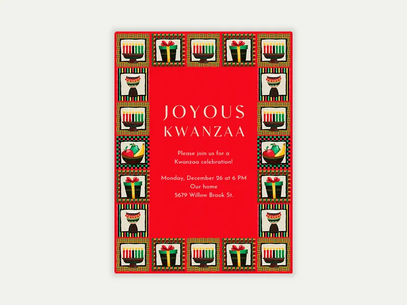 Kwanzaa Blessings - kwanzaa - Invitation