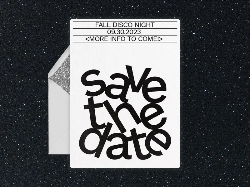 Large Typography - Save the Date - parties_save_the_date - Invitation