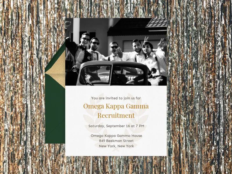 Laurel Emblem (Photo) - greek_life - Invitation