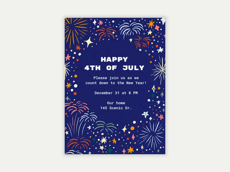 Letterpress Countdown - new_years - Invitation