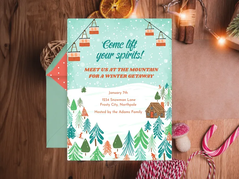 Lift Your Spirits Invitation premium template design