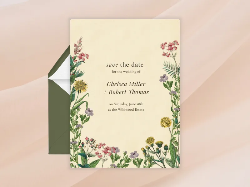 Lily of the Valley - Save the Date premium template design