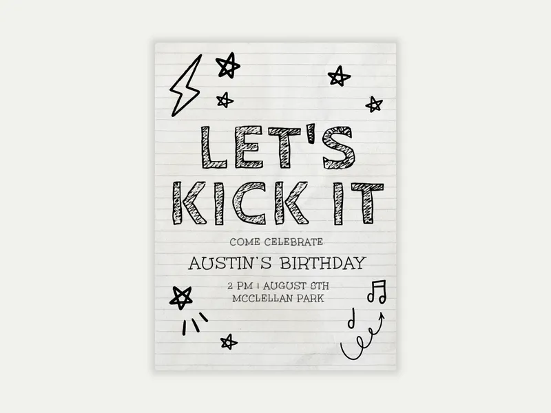 Line Up for Fun - 7th_birthday - Invitation