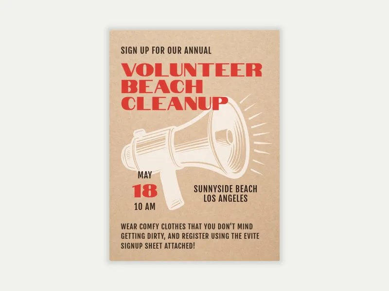 Listen Up Invitation free template design