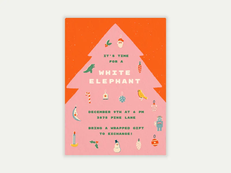 Little Ornaments Invitation free template design
