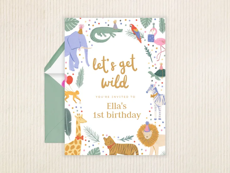 Little Party Animal - birthday_forkids - Invitation